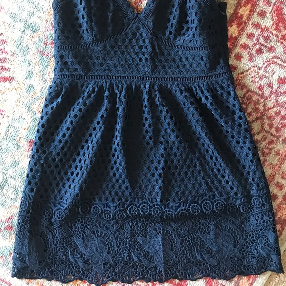 Blue Embroidered Abercrombie Dress - Picture 2 of 5